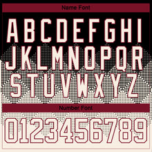 Charger l'image dans la galerie, Custom Black Cream-Crimson 3D Pattern Gradient Square Shapes Hockey Lace Neck Jersey