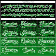 Charger l'image dans la galerie, Custom Black Grass Green-White 3D Pattern Gradient Square Shapes Hockey Lace Neck Jersey