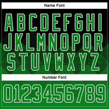 Charger l'image dans la galerie, Custom Black Grass Green-White 3D Pattern Gradient Square Shapes Hockey Lace Neck Jersey