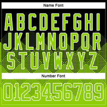 Charger l'image dans la galerie, Custom Black Neon Green-White 3D Pattern Gradient Square Shapes Hockey Lace Neck Jersey