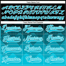 Charger l'image dans la galerie, Custom Black Lakes Blue-White 3D Pattern Gradient Square Shapes Hockey Lace Neck Jersey