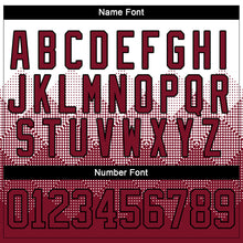 Charger l'image dans la galerie, Custom White Crimson-Black 3D Pattern Gradient Square Shapes Hockey Lace Neck Jersey