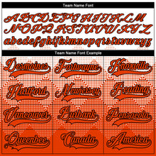 Charger l'image dans la galerie, Custom White Orange-Black 3D Pattern Gradient Square Shapes Hockey Lace Neck Jersey