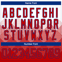 Load image into Gallery viewer, Custom White Red-Royal 3D Pattern Gradient Square Shapes Hockey Lace Neck Jersey