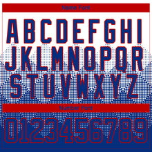 Load image into Gallery viewer, Custom White Royal-Red 3D Pattern Gradient Square Shapes Hockey Lace Neck Jersey