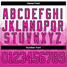 Charger l'image dans la galerie, Custom White Deep Pink-Black 3D Pattern Gradient Square Shapes Hockey Lace Neck Jersey