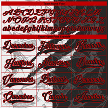 Load image into Gallery viewer, Custom Black White-Red 3D Pattern Gradient Fashion Scratch Hockey Lace Neck Jersey