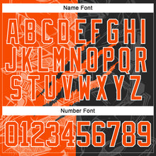 Load image into Gallery viewer, Custom Black Orange-White 3D Pattern Gradient Fashion Scratch Hockey Lace Neck Jersey