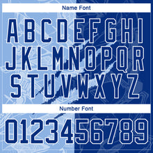 Charger l'image dans la galerie, Custom Royal Light Blue-White 3D Pattern Gradient Fashion Scratch Hockey Lace Neck Jersey