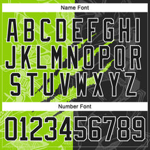 Load image into Gallery viewer, Custom Black Neon Green-White 3D Pattern Gradient Fashion Scratch Hockey Lace Neck Jersey