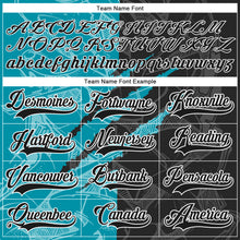 Load image into Gallery viewer, Custom Black Teal-White 3D Pattern Gradient Fashion Scratch Hockey Lace Neck Jersey