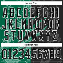 Charger l'image dans la galerie, Custom Black Kelly Green-White 3D Pattern Gradient Fashion Scratch Hockey Lace Neck Jersey