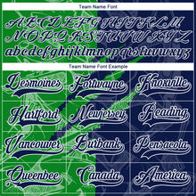 Load image into Gallery viewer, Custom Navy Grass Green-White 3D Pattern Gradient Fashion Scratch Hockey Lace Neck Jersey