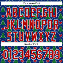 Load image into Gallery viewer, Custom Stitched Royal Red-White 3D Christmas Plaid Sports Pullover Sweatshirt Hoodie