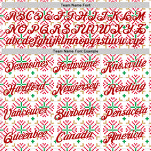 Load image into Gallery viewer, Custom Stitched White Red-White 3D Christmas Sports Pullover Sweatshirt Hoodie
