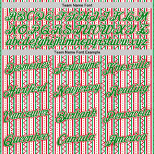 Load image into Gallery viewer, Custom Stitched White Grass Green-Red 3D Christmas Stripe Sports Pullover Sweatshirt Hoodie
