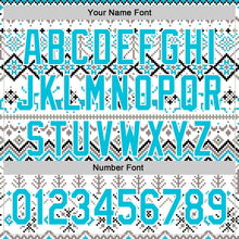 Load image into Gallery viewer, Custom Stitched White Lakes Blue-White 3D Christmas Ugly Sweater Sports Pullover Sweatshirt Hoodie