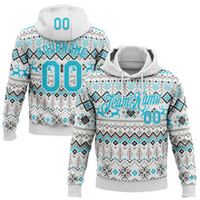 Load image into Gallery viewer, Custom Stitched White Lakes Blue-White 3D Christmas Ugly Sweater Sports Pullover Sweatshirt Hoodie