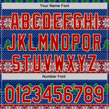Load image into Gallery viewer, Custom Stitched Royal Red-Cream 3D Christmas Ugly Sweater Sports Pullover Sweatshirt Hoodie