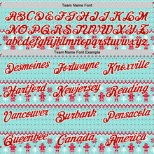 Load image into Gallery viewer, Custom Stitched Ice Blue Red-Cream 3D Christmas Ugly Sweater Sports Pullover Sweatshirt Hoodie