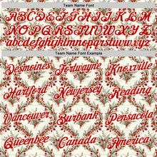 Load image into Gallery viewer, Custom Stitched Cream Red-Cream 3D Christmas Damask Floral Sports Pullover Sweatshirt Hoodie