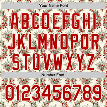 Load image into Gallery viewer, Custom Stitched Cream Red-Cream 3D Christmas Damask Floral Sports Pullover Sweatshirt Hoodie