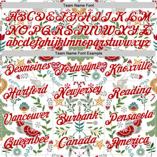Load image into Gallery viewer, Custom Stitched White Red-White 3D Christmas Floral Sports Pullover Sweatshirt Hoodie