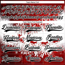 Laden Sie das Bild in den Galerie-Viewer, Custom Red Black-White 3D Christmas Reindeer Hockey Lace Neck Jersey