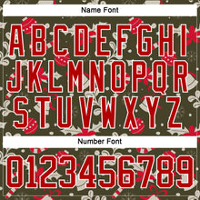 Load image into Gallery viewer, Custom Olive Red-White 3D Christmas Hockey Lace Neck Jersey