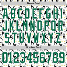 Загрузить изображение в средство просмотра галереи, Custom White Kelly Green-White 3D Christmas Hockey Lace Neck Jersey