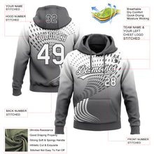 Load image into Gallery viewer, Custom Stitched Gray White-Steel Gray 3D Pattern Design Geometrico Graph Sports Pullover Sweatshirt Hoodie