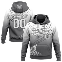 Load image into Gallery viewer, Custom Stitched Gray White-Steel Gray 3D Pattern Design Geometrico Graph Sports Pullover Sweatshirt Hoodie