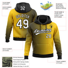 Load image into Gallery viewer, Custom Stitched Gold White-Black 3D Pattern Design Geometrico Graph Sports Pullover Sweatshirt Hoodie