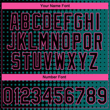 Load image into Gallery viewer, Custom Stitched Teal Black-Pink 3D Pattern Design Geometrico Graph Sports Pullover Sweatshirt Hoodie