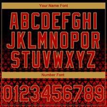 Load image into Gallery viewer, Custom Stitched Black Red-Old Gold 3D Pattern Design Geometrico Graph Sports Pullover Sweatshirt Hoodie