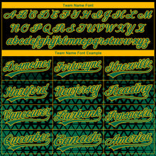 Load image into Gallery viewer, Custom Stitched Black Kelly Green-Gold 3D Pattern Design Geometrico Graph Sports Pullover Sweatshirt Hoodie