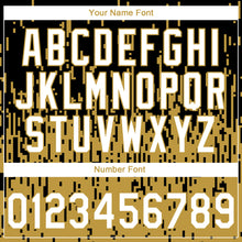 Load image into Gallery viewer, Custom Stitched Black White-Old Gold 3D Pattern Design Abstract Shape Sports Pullover Sweatshirt Hoodie