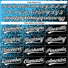 Charger l'image dans la galerie, Custom Stitched Sky Blue White-Black 3D Pattern Design Abstract Shape Sports Pullover Sweatshirt Hoodie