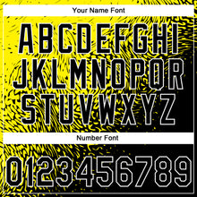 Load image into Gallery viewer, Custom Stitched Light Yellow Black-White 3D Pattern Design Abstract Shape Sports Pullover Sweatshirt Hoodie