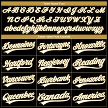 Load image into Gallery viewer, Custom Stitched Black White-Old Gold 3D Pattern Design Geometrico Graph Sports Pullover Sweatshirt Hoodie