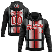 Load image into Gallery viewer, Custom Stitched Black Red-White 3D Pattern Design Geometrico Graph Sports Pullover Sweatshirt Hoodie
