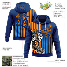 Load image into Gallery viewer, Custom Stitched Powder Blue US Navy Blue-Bay Orange 3D Pattern Design Leopardo Sports Pullover Sweatshirt Hoodie