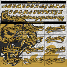 Load image into Gallery viewer, Custom Stitched Gray Old Gold-Black 3D Pattern Design Leopardo Sports Pullover Sweatshirt Hoodie