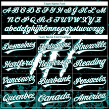 Load image into Gallery viewer, Custom Stitched Black White-Teal 3D Pattern Design Leopardo Scratch Sports Pullover Sweatshirt Hoodie