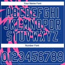 Load image into Gallery viewer, Custom Stitched Pink Royal-White 3D Pattern Design Wolf Sports Pullover Sweatshirt Hoodie