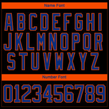 Загрузить изображение в средство просмотра галереи, Custom Black Royal-Orange 3D Pattern Fragment Art Hockey Lace Neck Jersey