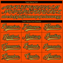 Загрузить изображение в средство просмотра галереи, Custom Orange Old Gold-Black 3D Pattern Fragment Art Hockey Lace Neck Jersey