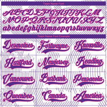 Laden Sie das Bild in den Galerie-Viewer, Custom White Purple-Pink 3D Pattern Curve Lines Hockey Lace Neck Jersey