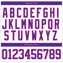 Laden Sie das Bild in den Galerie-Viewer, Custom White Purple-Pink 3D Pattern Curve Lines Hockey Lace Neck Jersey