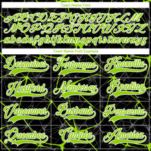 Загрузить изображение в средство просмотра галереи, Custom Black Neon Green-White 3D Pattern Abstract Network Hockey Lace Neck Jersey